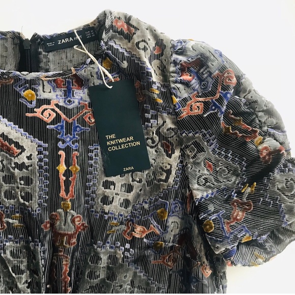 Zara knitwear collection velvet mini dress - Picture 3 of 8